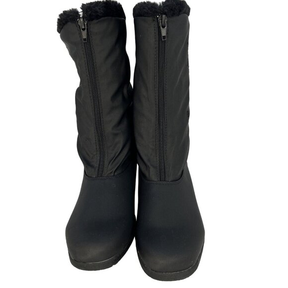 Judith Sport Faux Fur Lined Black Winter Snow Boots Womens 9M Snowflake Design - Picture 3 of 16